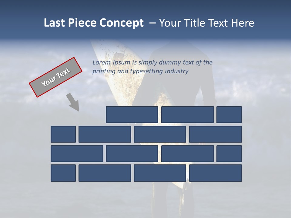 Surfer At Dusk PowerPoint Template