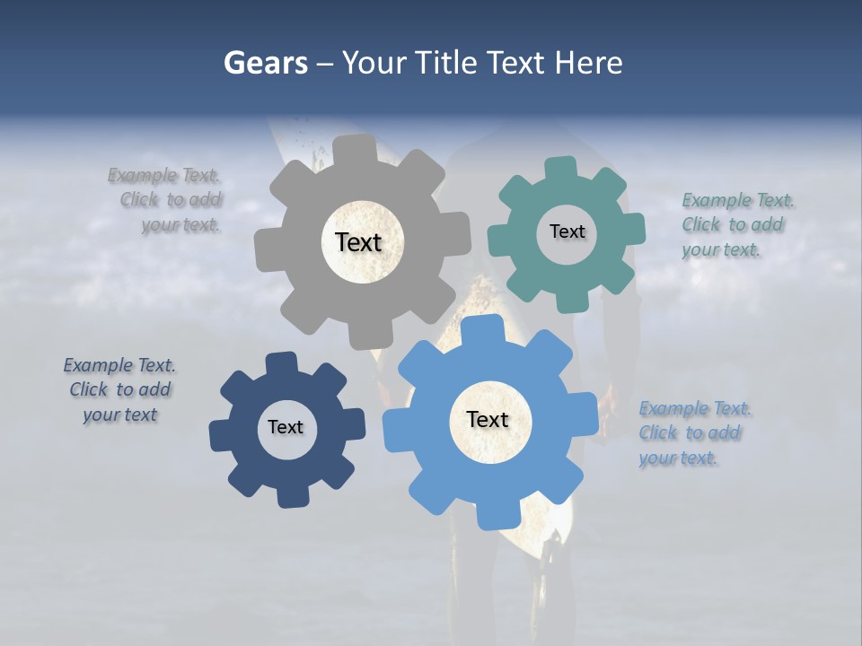 Surfer At Dusk PowerPoint Template