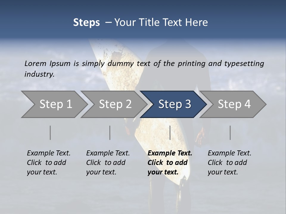 Surfer At Dusk PowerPoint Template