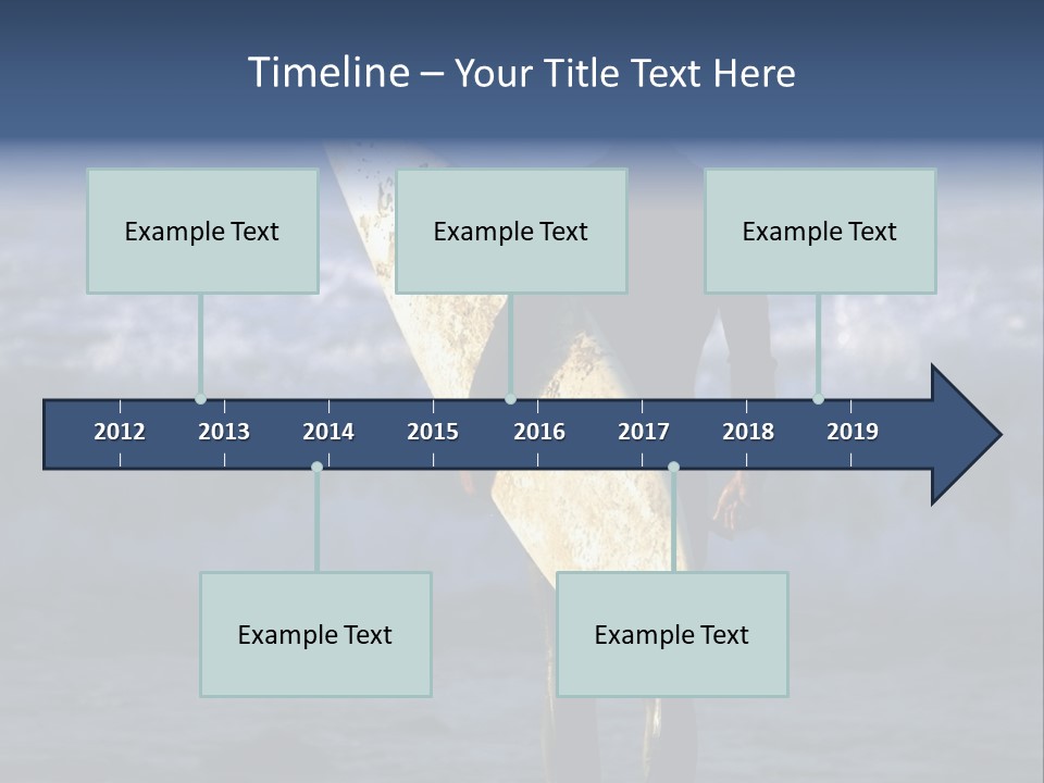 Surfer At Dusk PowerPoint Template