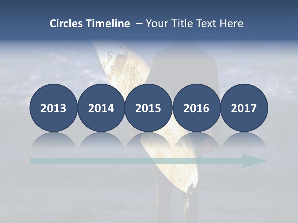 Surfer At Dusk PowerPoint Template