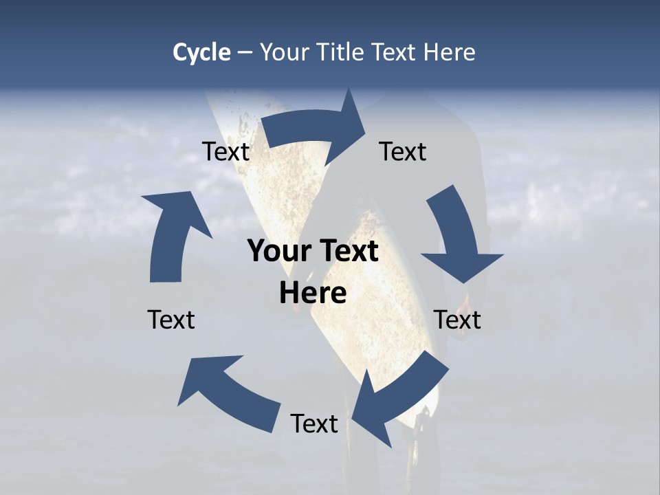 Surfer At Dusk PowerPoint Template