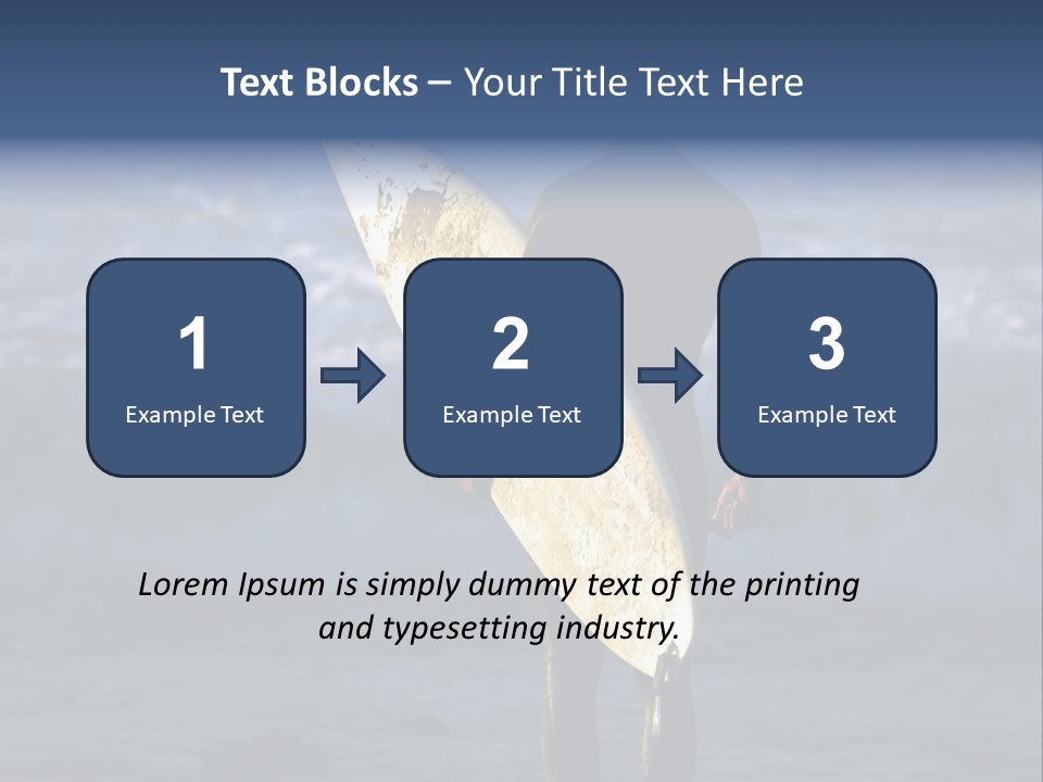Surfer At Dusk PowerPoint Template