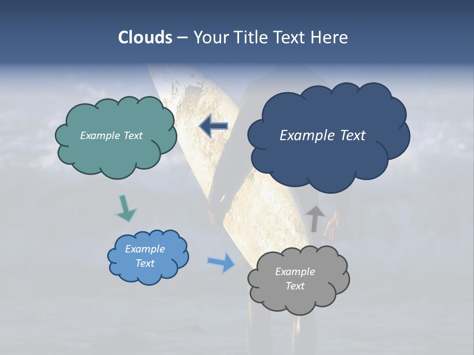 Surfer At Dusk PowerPoint Template