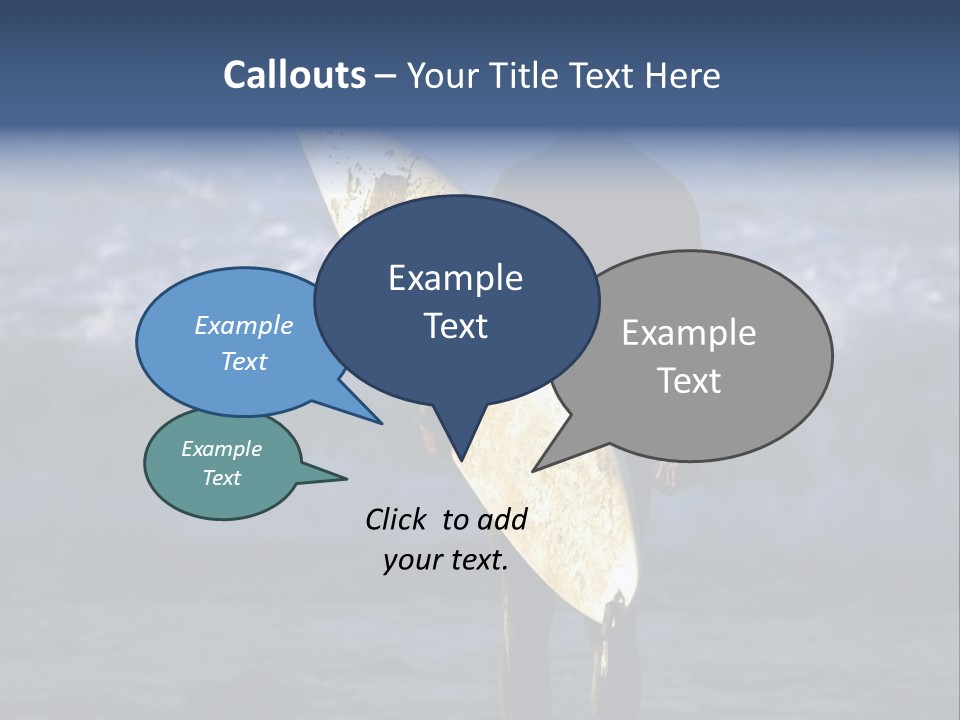 Surfer At Dusk PowerPoint Template