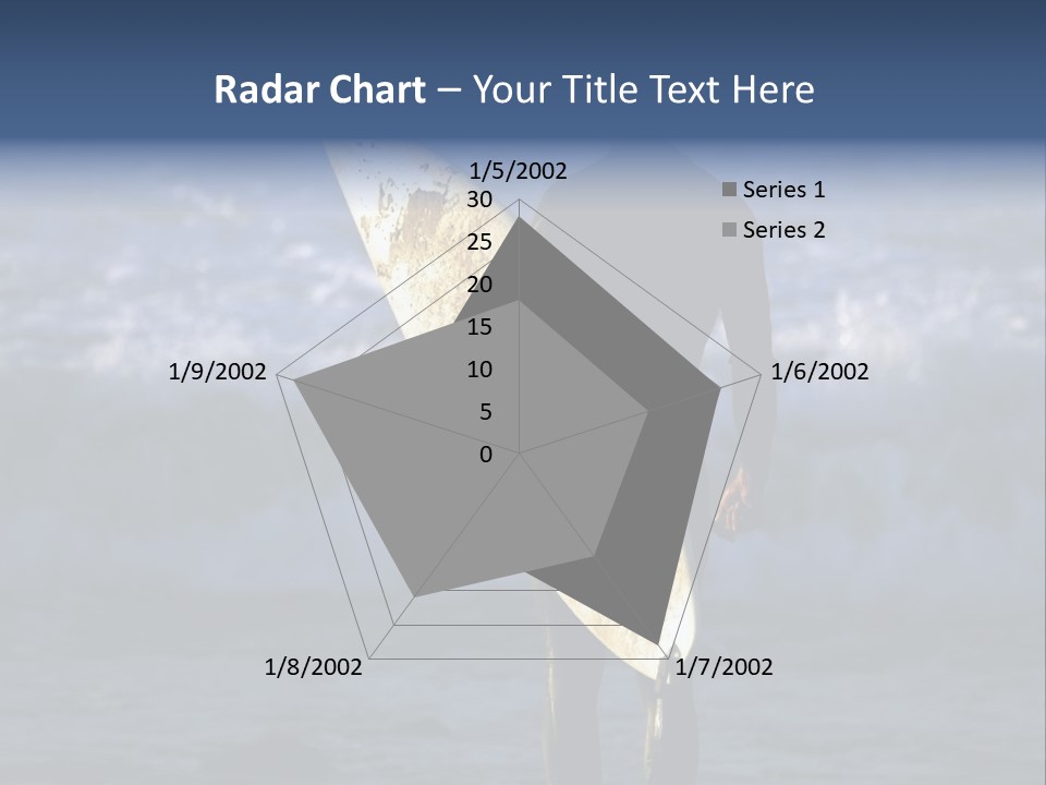 Surfer At Dusk PowerPoint Template