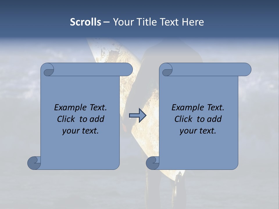 Surfer At Dusk PowerPoint Template