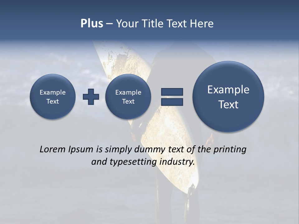 Surfer At Dusk PowerPoint Template