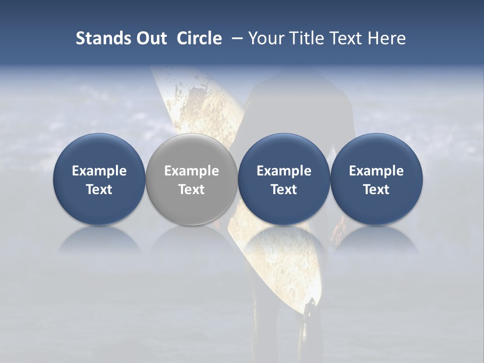 Surfer At Dusk PowerPoint Template