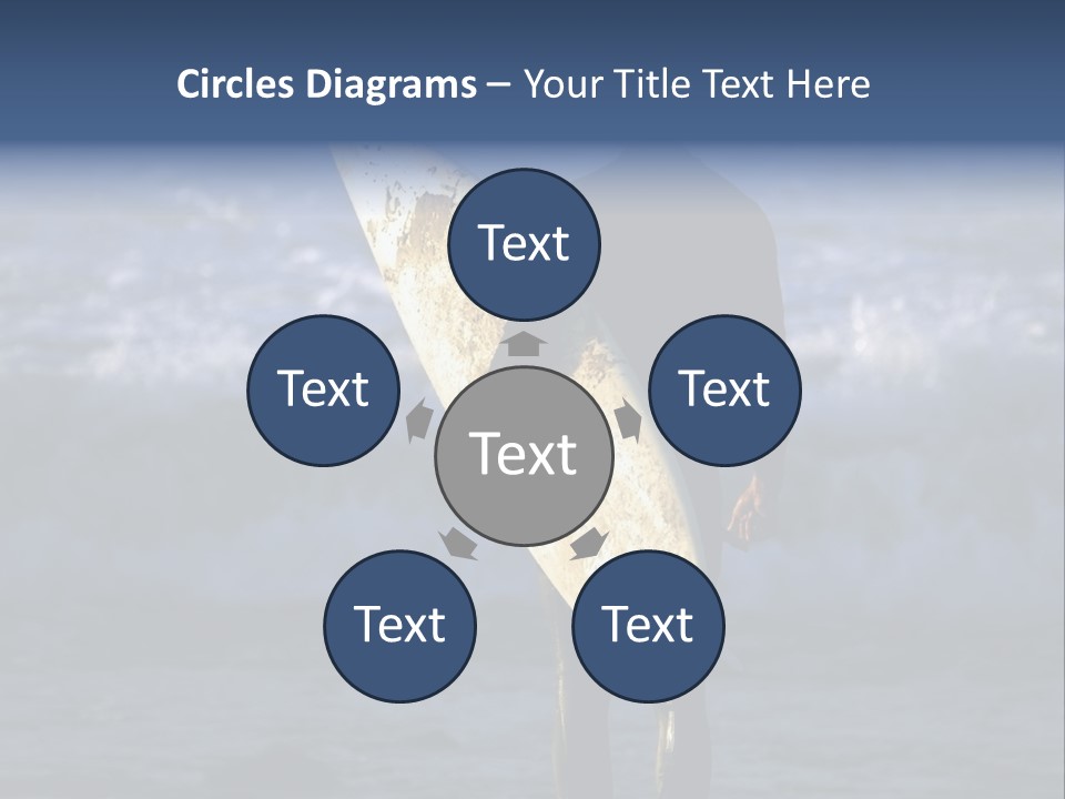 Surfer At Dusk PowerPoint Template