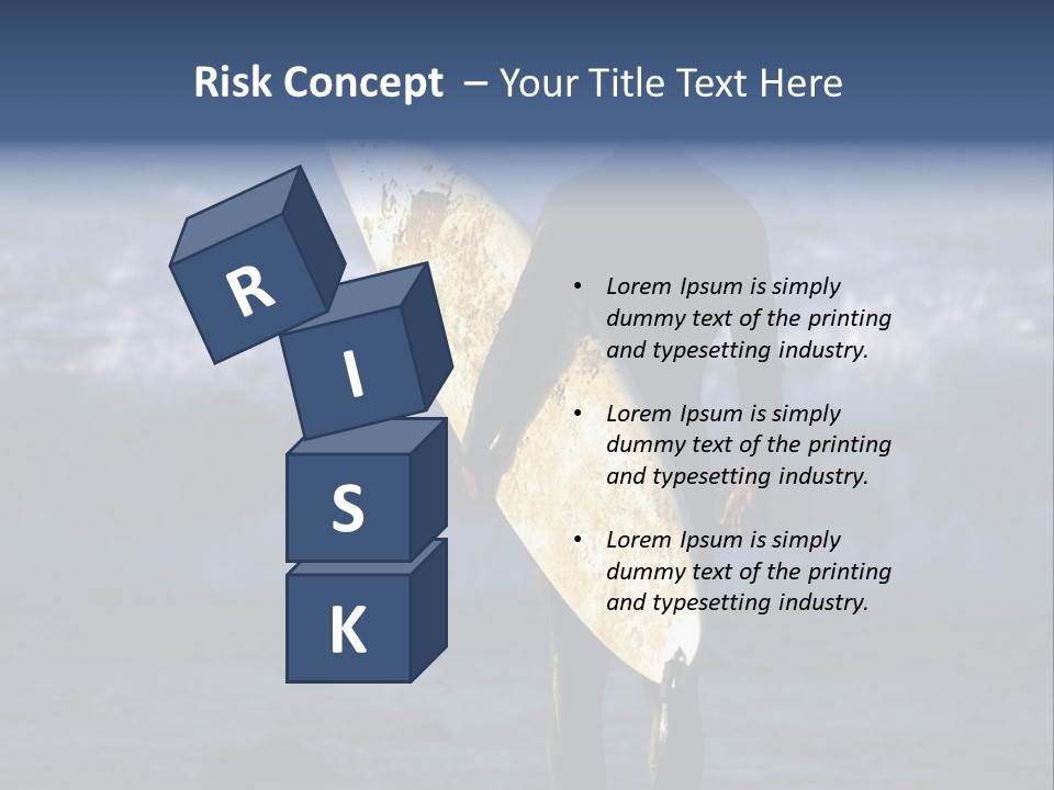 Surfer At Dusk PowerPoint Template