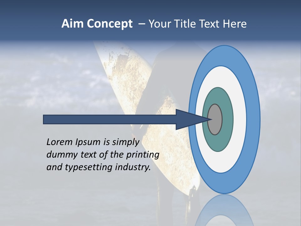 Surfer At Dusk PowerPoint Template