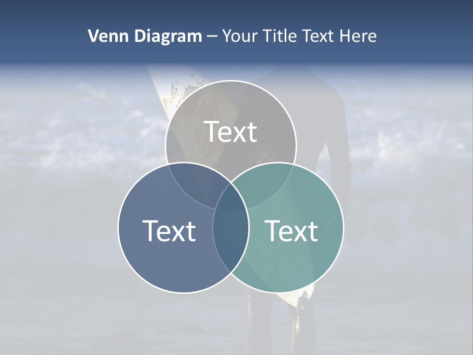 Surfer At Dusk PowerPoint Template