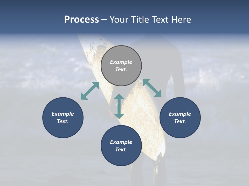 Surfer At Dusk PowerPoint Template