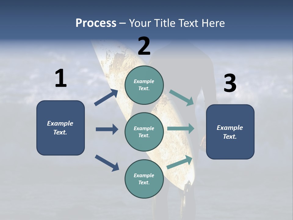 Surfer At Dusk PowerPoint Template