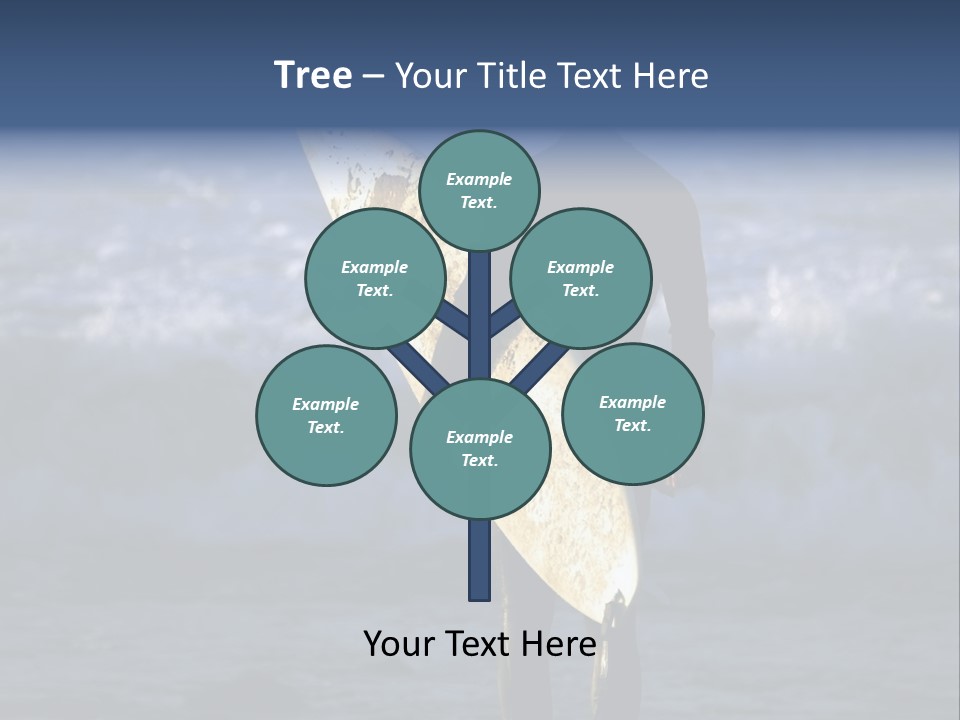 Surfer At Dusk PowerPoint Template