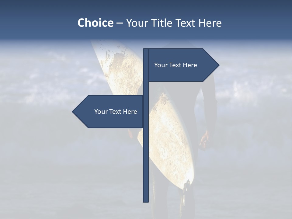 Surfer At Dusk PowerPoint Template