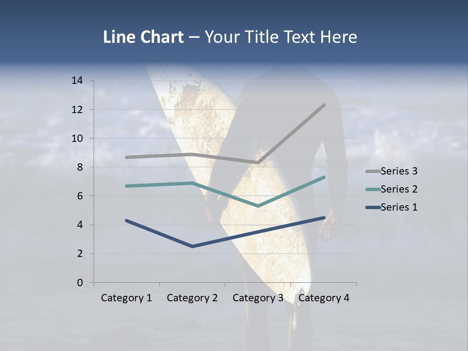 Surfer At Dusk PowerPoint Template
