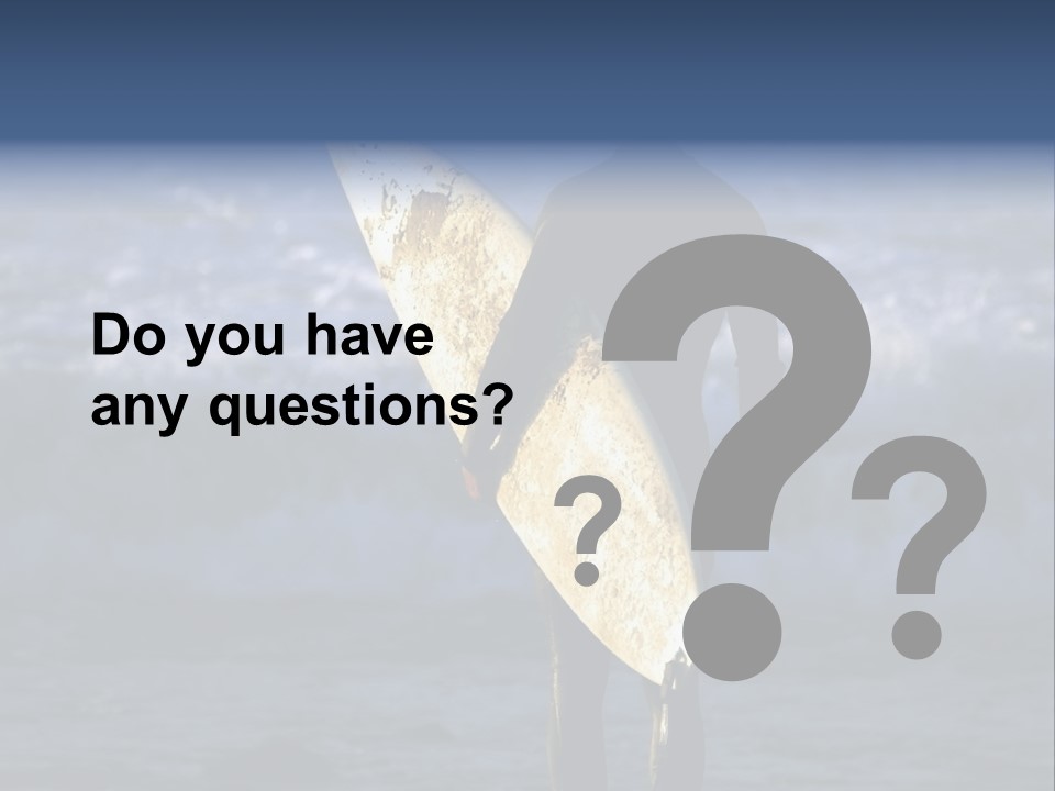 Surfer At Dusk PowerPoint Template