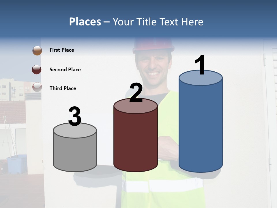 Beautiful Architect Over White Background PowerPoint Template