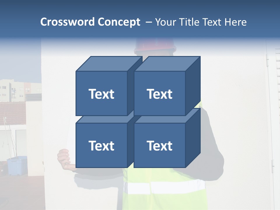 Beautiful Architect Over White Background PowerPoint Template