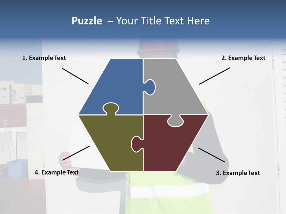 Beautiful Architect Over White Background PowerPoint Template