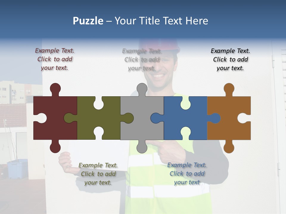 Beautiful Architect Over White Background PowerPoint Template