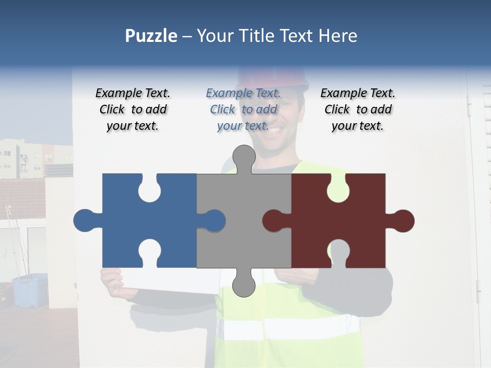 Beautiful Architect Over White Background PowerPoint Template