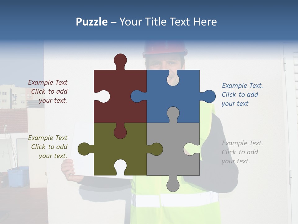 Beautiful Architect Over White Background PowerPoint Template