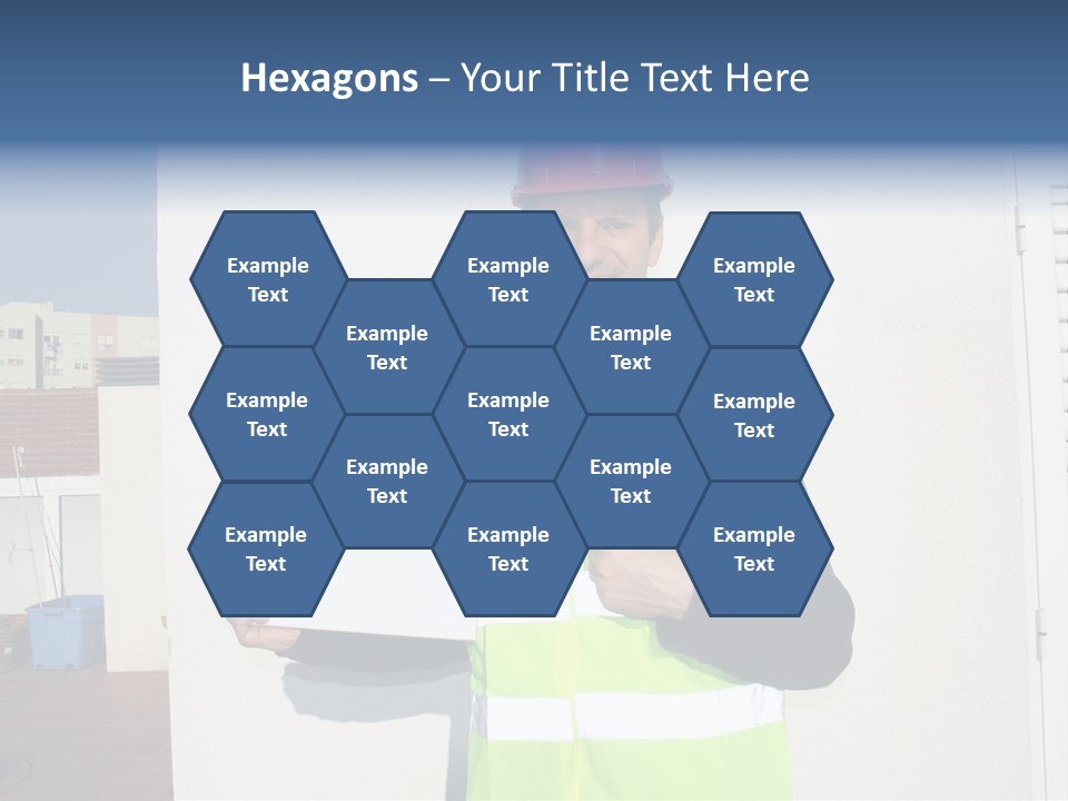 Beautiful Architect Over White Background PowerPoint Template