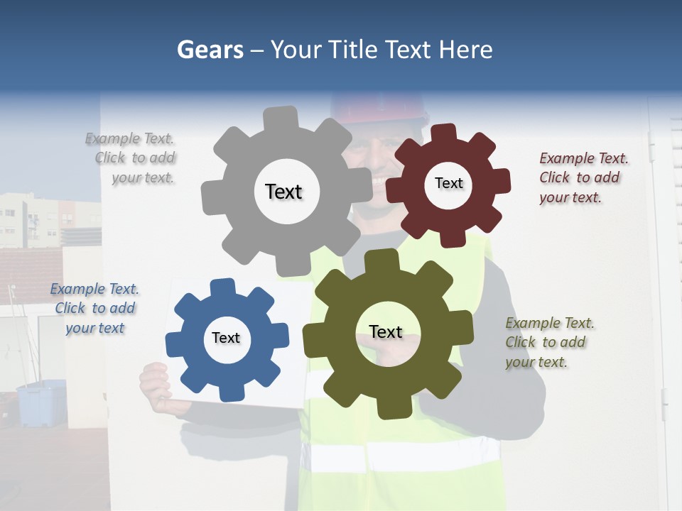 Beautiful Architect Over White Background PowerPoint Template