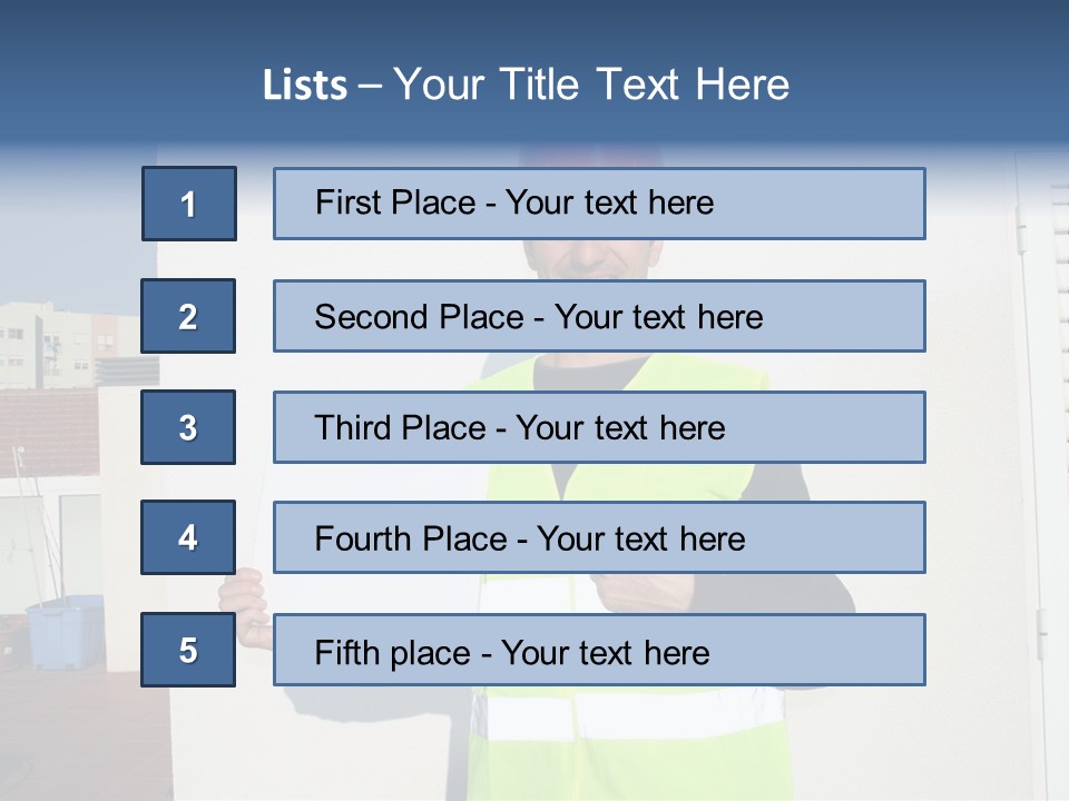 Beautiful Architect Over White Background PowerPoint Template