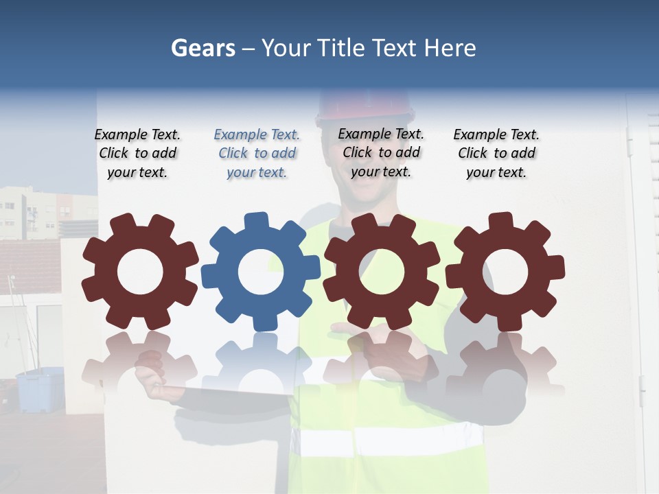 Beautiful Architect Over White Background PowerPoint Template