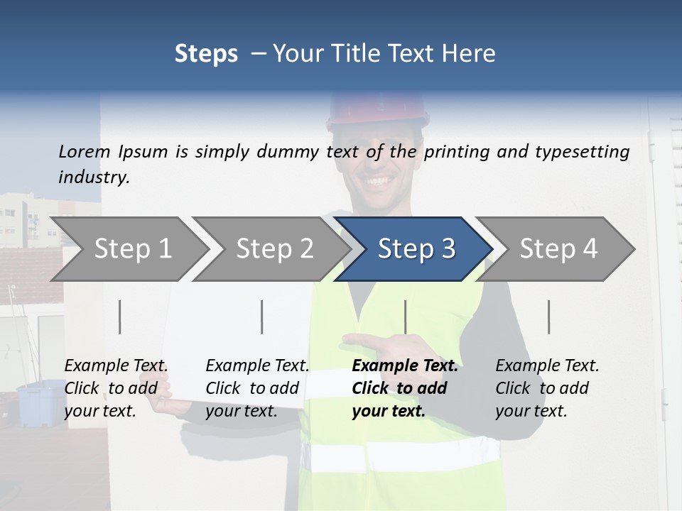 Beautiful Architect Over White Background PowerPoint Template