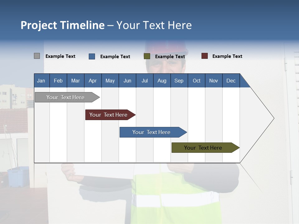 Beautiful Architect Over White Background PowerPoint Template