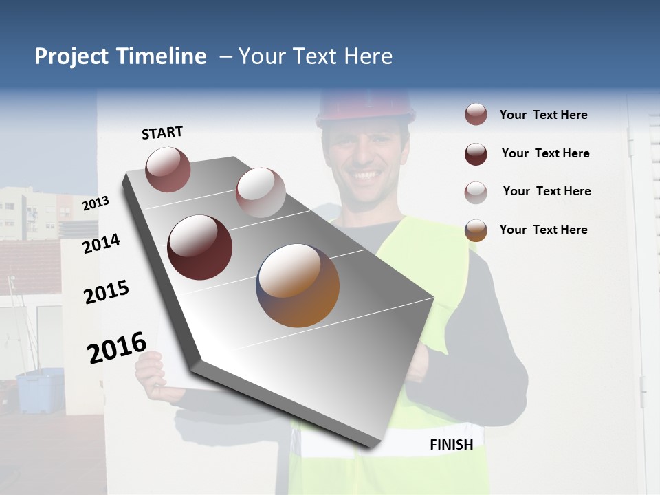 Beautiful Architect Over White Background PowerPoint Template