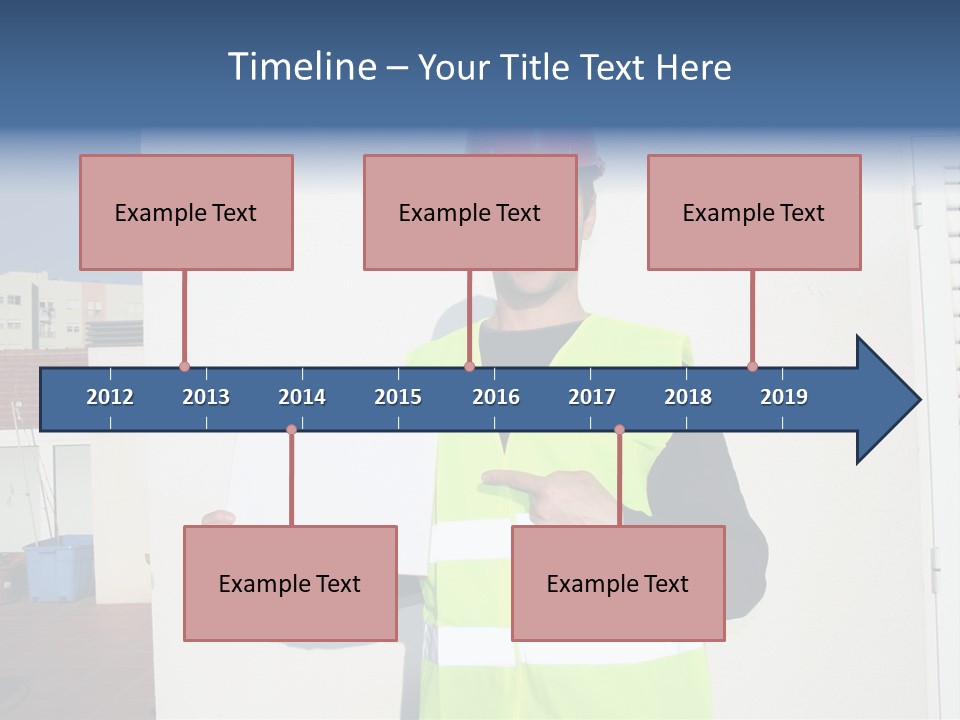 Beautiful Architect Over White Background PowerPoint Template