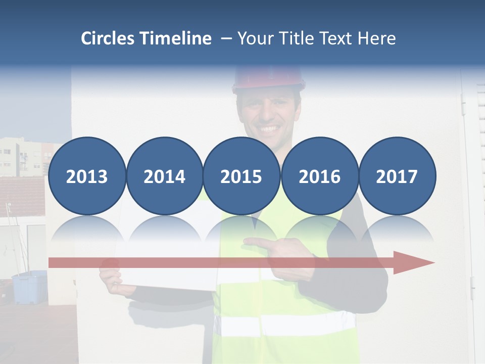 Beautiful Architect Over White Background PowerPoint Template