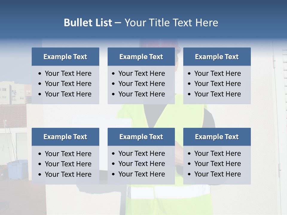 Beautiful Architect Over White Background PowerPoint Template