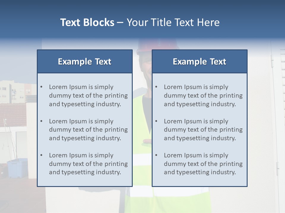 Beautiful Architect Over White Background PowerPoint Template