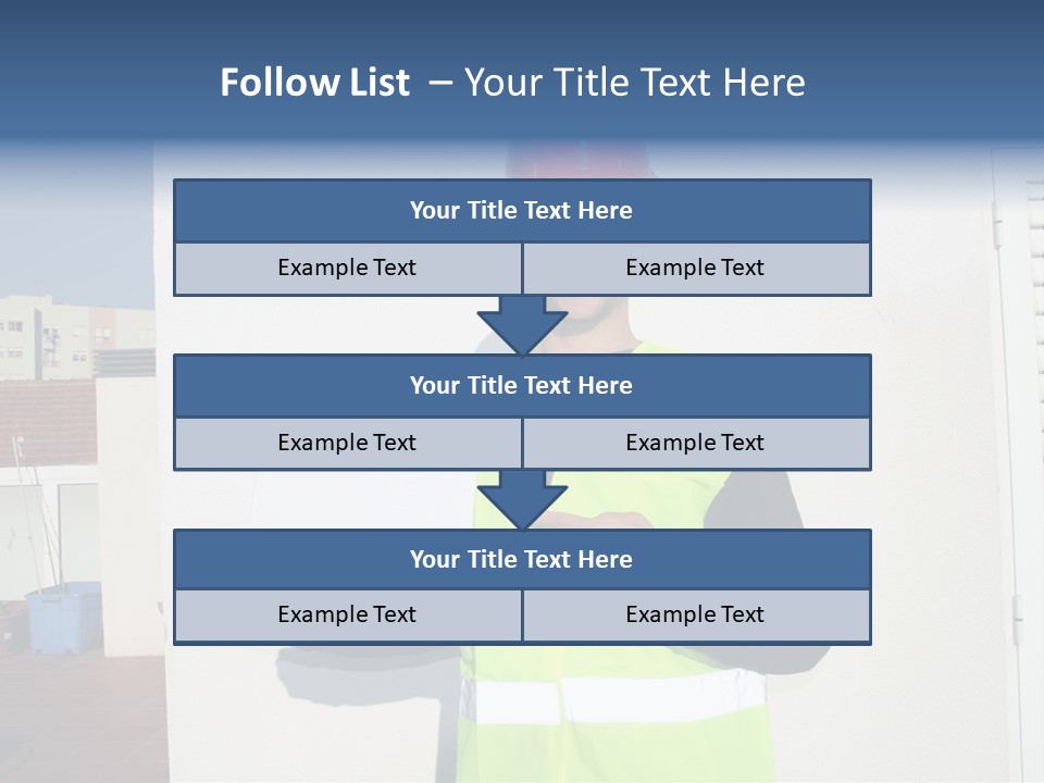 Beautiful Architect Over White Background PowerPoint Template