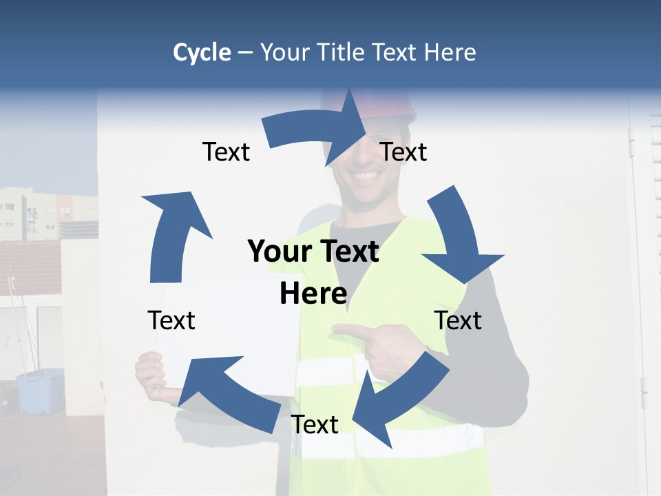 Beautiful Architect Over White Background PowerPoint Template