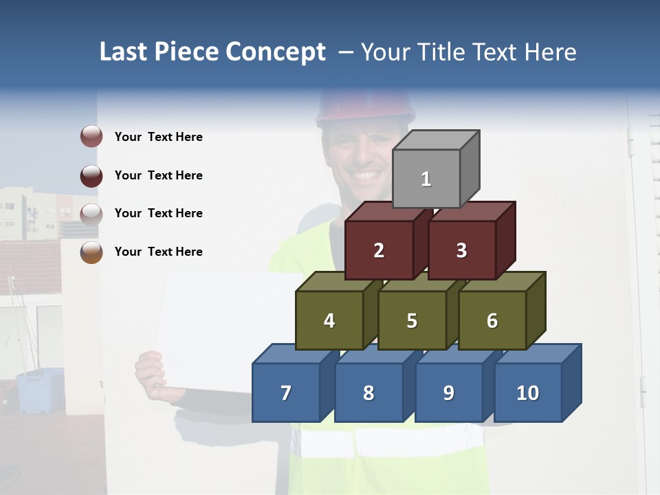 Beautiful Architect Over White Background PowerPoint Template