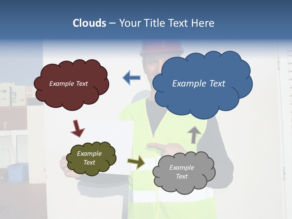Beautiful Architect Over White Background PowerPoint Template