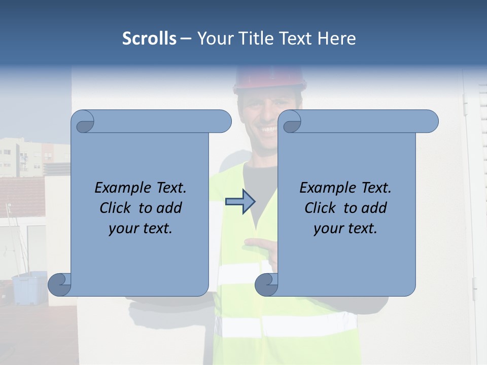 Beautiful Architect Over White Background PowerPoint Template