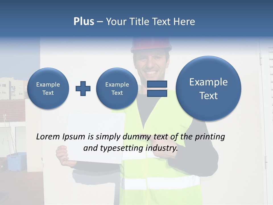 Beautiful Architect Over White Background PowerPoint Template