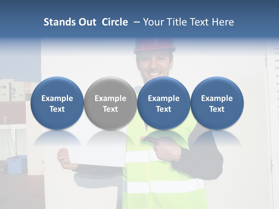 Beautiful Architect Over White Background PowerPoint Template