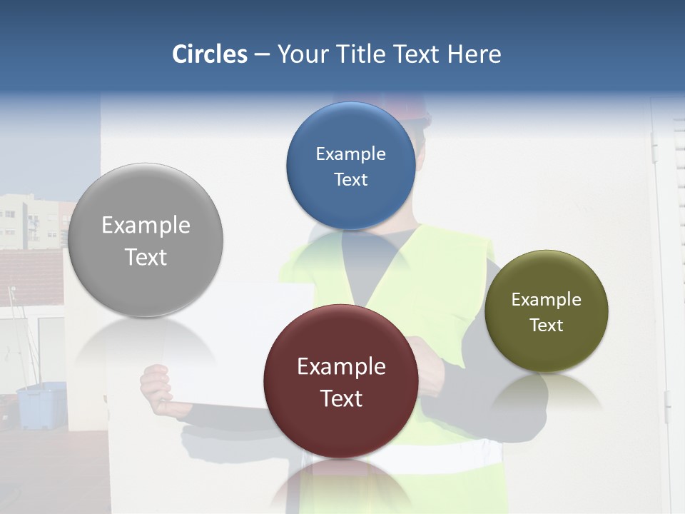 Beautiful Architect Over White Background PowerPoint Template