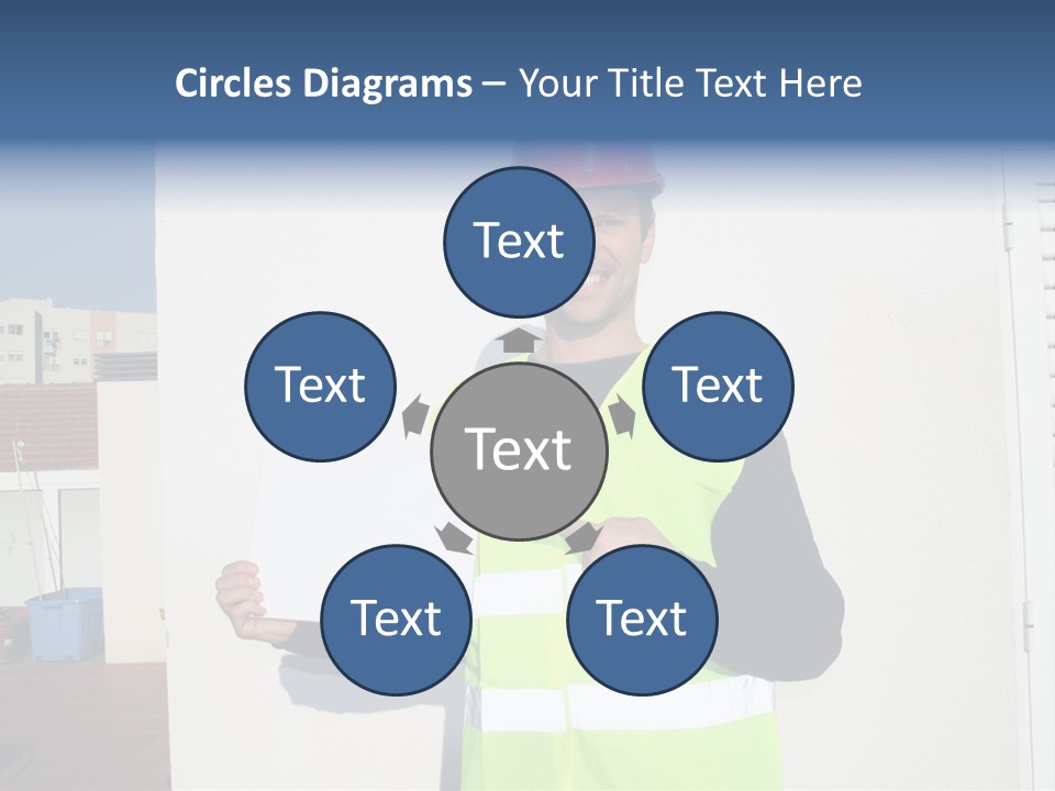 Beautiful Architect Over White Background PowerPoint Template