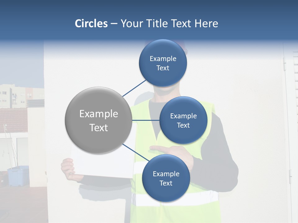 Beautiful Architect Over White Background PowerPoint Template